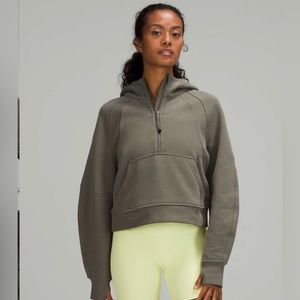 Lululemon Scuba Oversized 1/2 Zip Hoodie in Grey Sage M/L